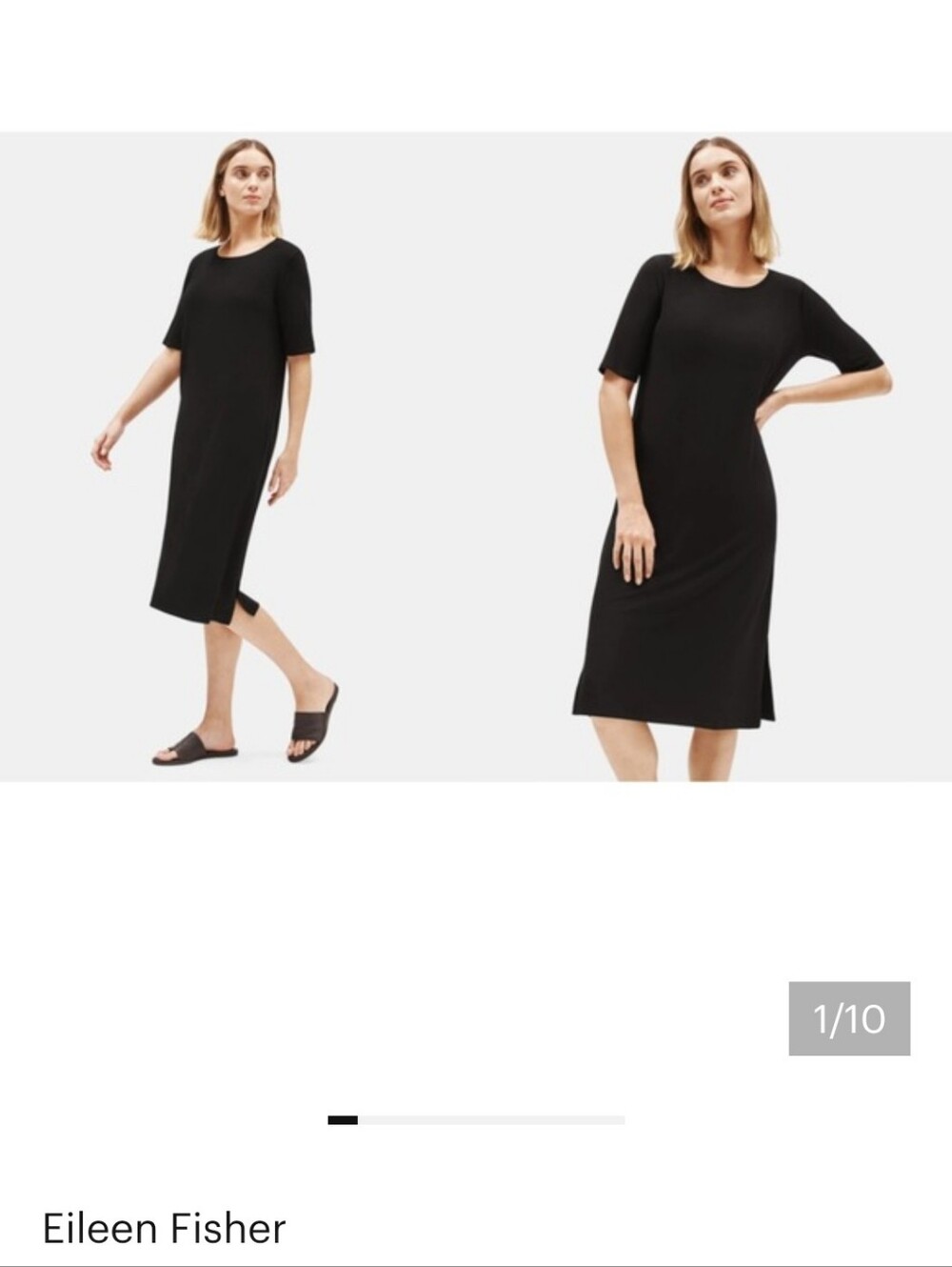 Eileen Fisher Black Timeless Dress
